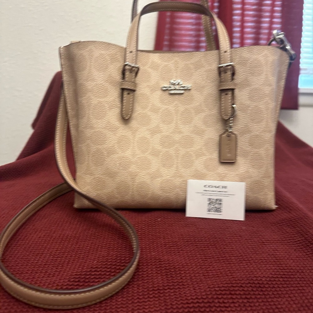 Coach Tan Textured Leather Bag